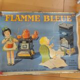 Affiche lithographiée flamme bleu
