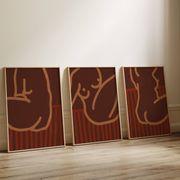 Set of 3 female giclee prints