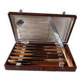 box of 12 vintage table knives