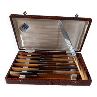 coffret de 12 couteaux de table vintage