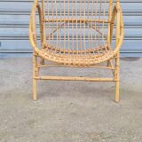 Rattan shell armchair 1960