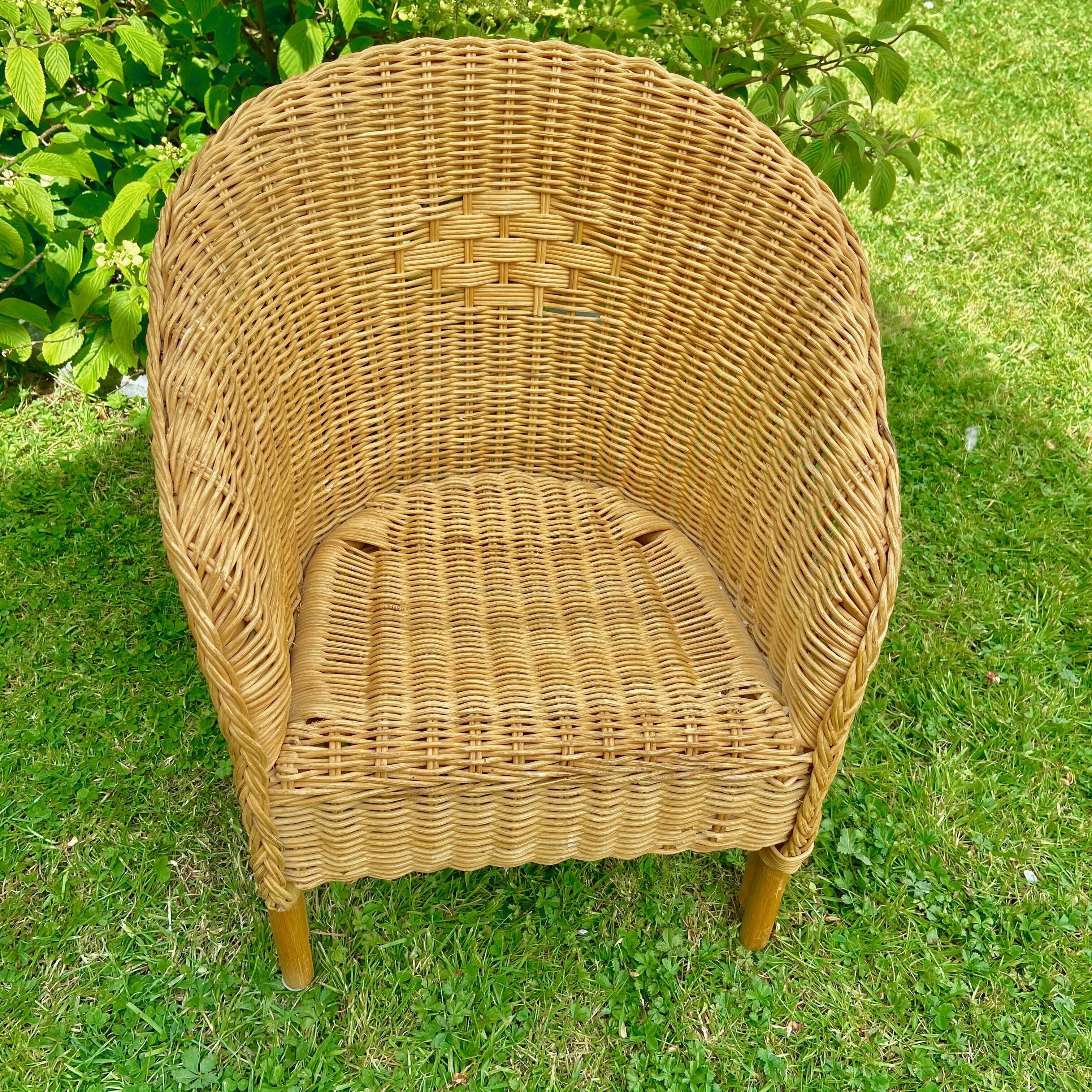 Children's rattan chair