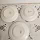 Set of 6 dinner plates in Terre de fer earthenware, blue green color