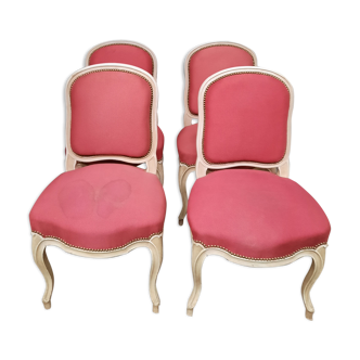 Suite of 4 Louis XV style chairs