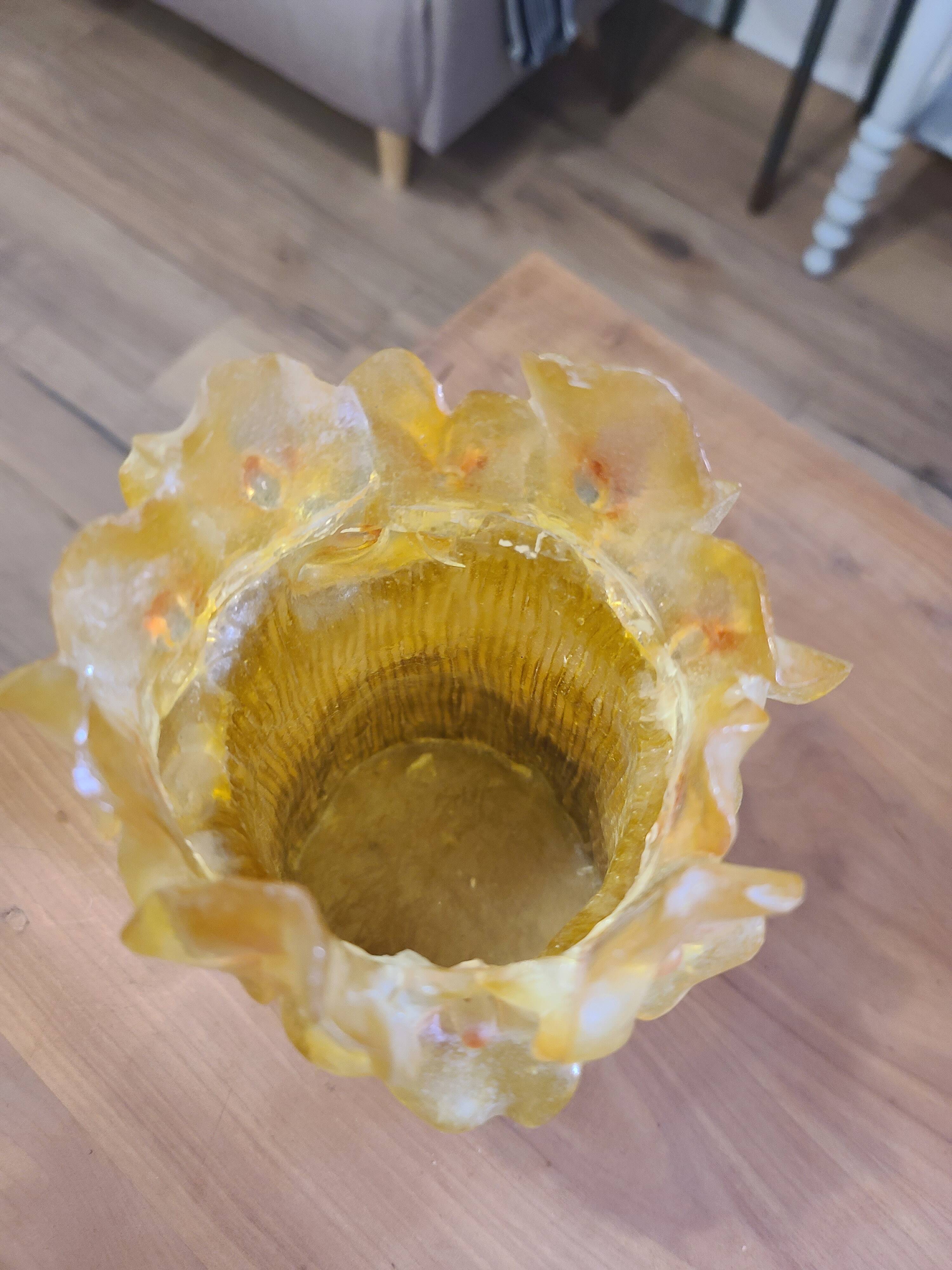 Resin vase design in Space Age style from the 1970s.