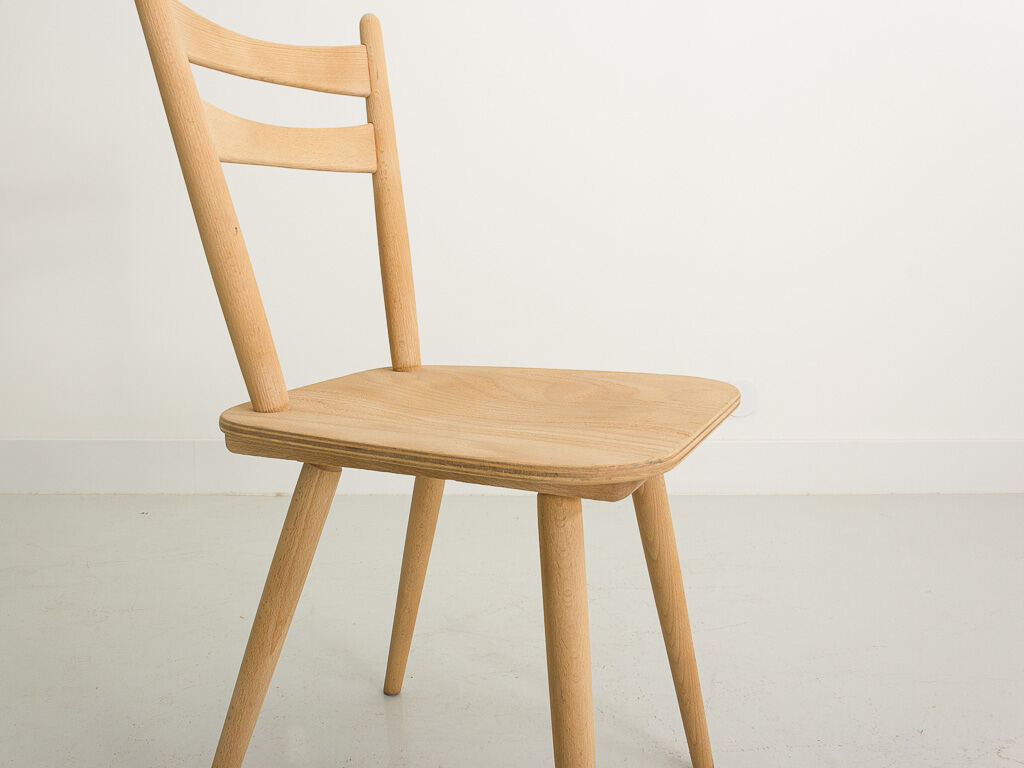 Set of 3 bistro chairs, entirely sandblasted