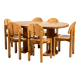 Pine dining set by Rainer Daumiller for Hirtshals Savvaerk, Set of 7