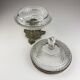 Antique glass bowl with a bronze base, Italy, 1920s