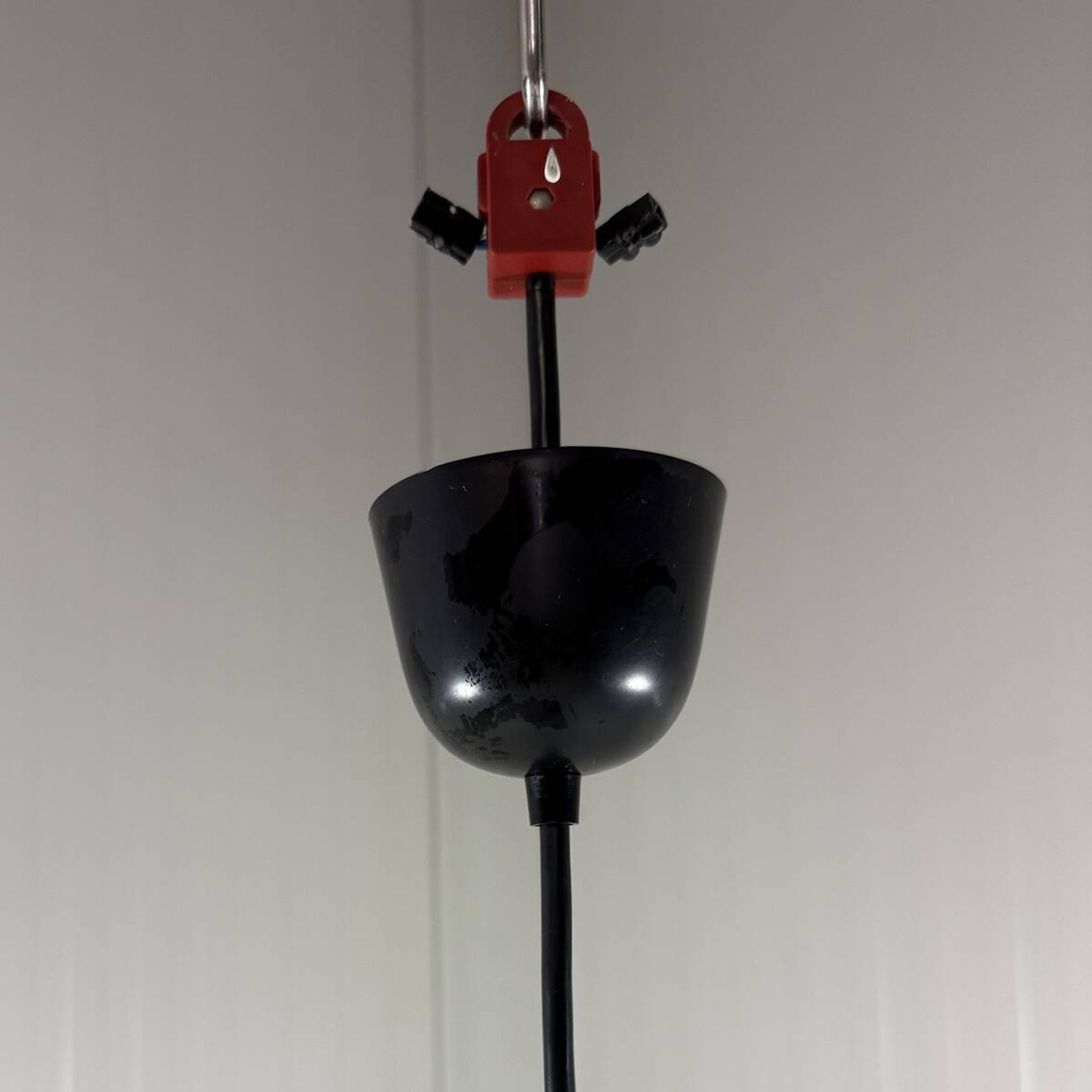 Peill & Putzler cone shaped glass hanging lamp, Germany