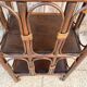 Small vintage shelf in rattan and wood — exotic bohemian, 60s 70s