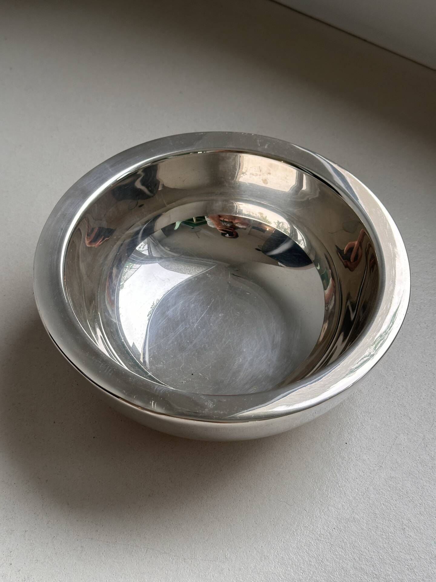 Large antique silver-plated bowl – vintage centrepiece