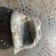 Ashtray cup in a green polished stone and vintage veins