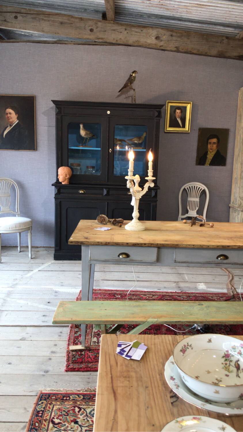 Wooden farm bench