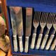 Silver and mother-of-pearl cheese service
