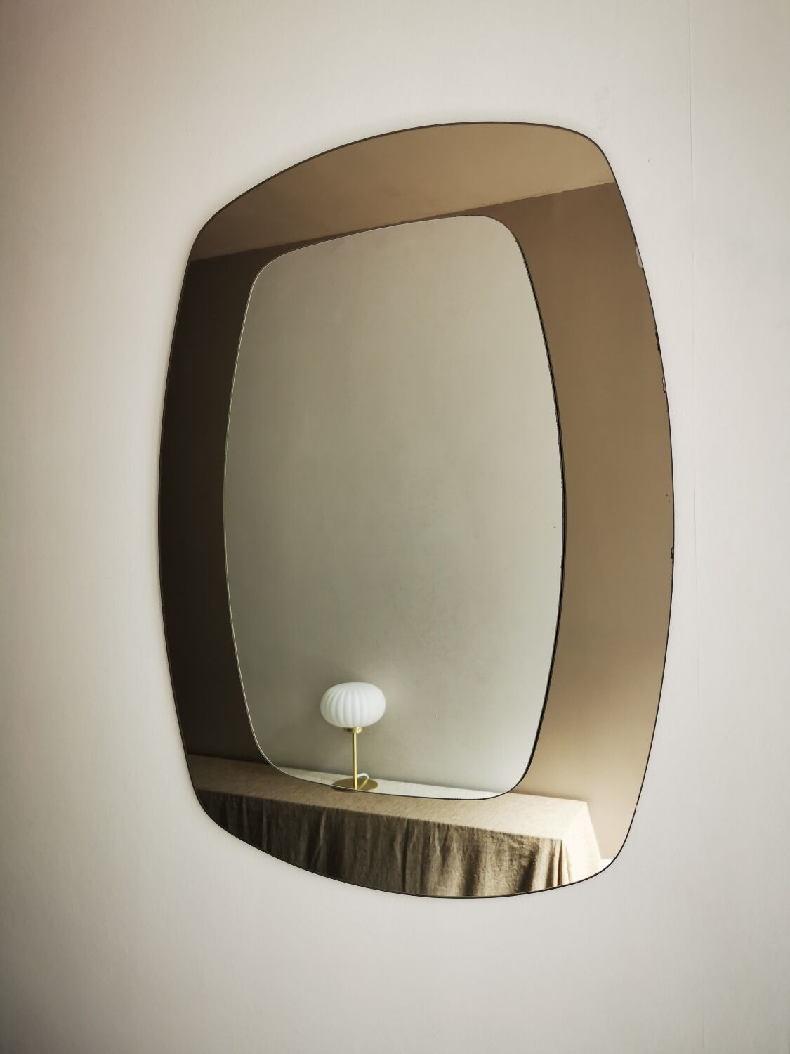 Double copper vintage mirror