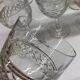 Set of 12 cut crystal stemmed glasses from the Nancy crystal factory, art deco