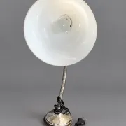 Table lamp with opaline tulip glass