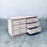 Washed Rattan Chest of Drawers, 1980s