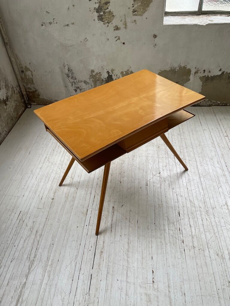 Vintage oak compass desk