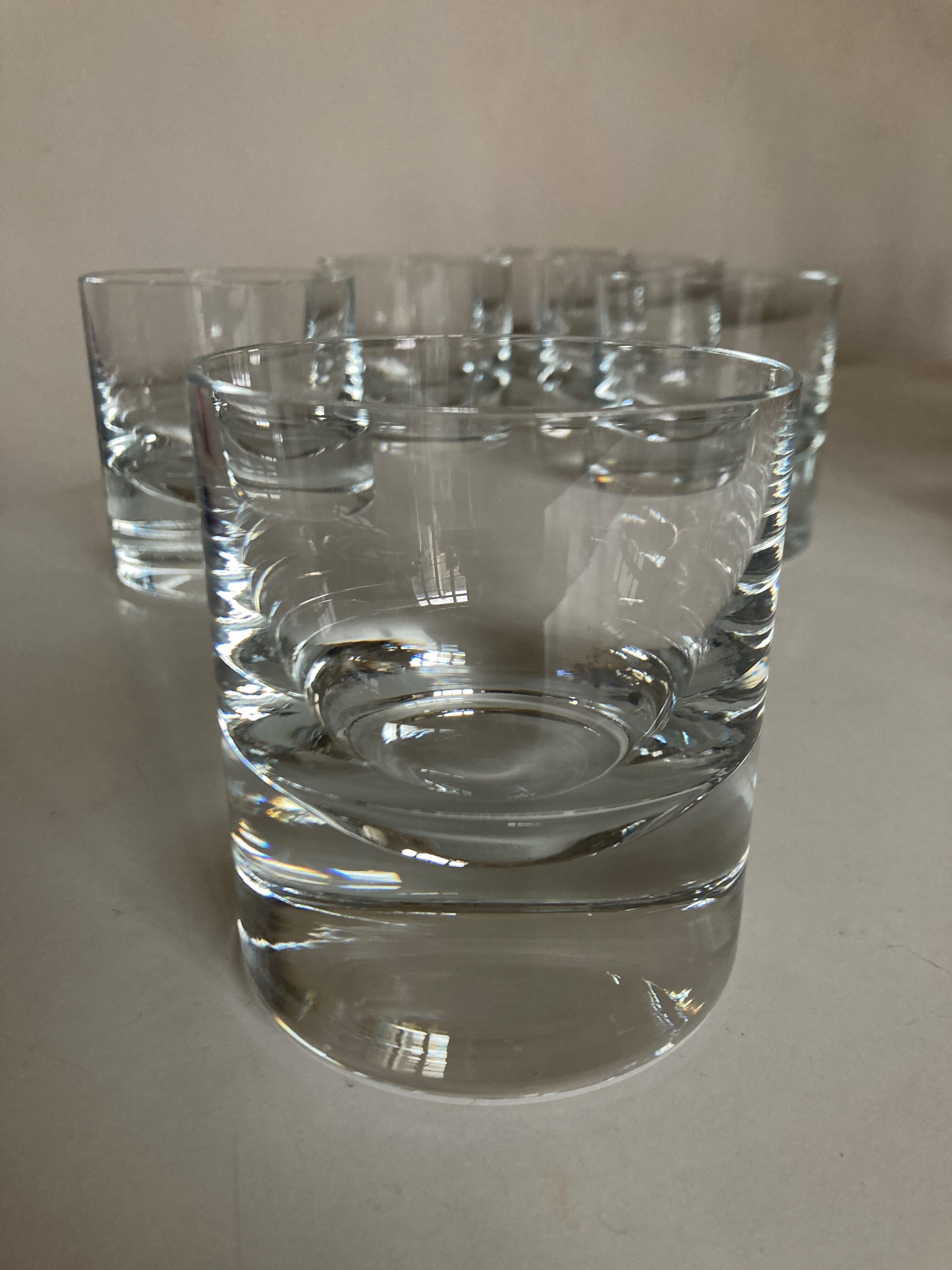 Set of 6 glasses solid cups XXL crystal 1970