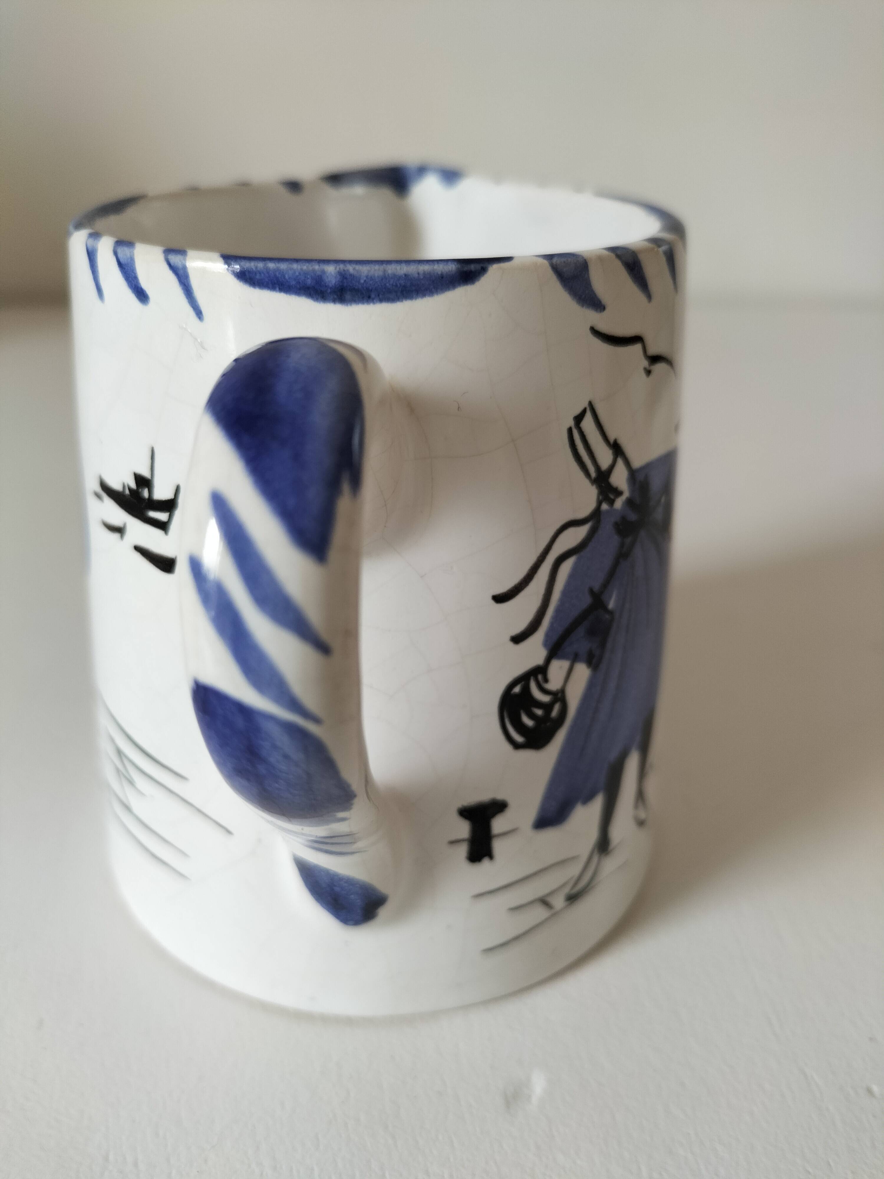 Breton milk jug - original signed painting