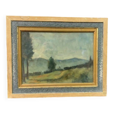 Ennio Cocchi landscape and still life painted on both sides of the panel.