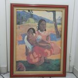 Nafea faa ipoipo painting by Paul Gauguin, authentic reproduction on canvas, published by Nouvelles Images