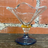 Set of 6 Ice Cream Bowls Design LA ROCHERE Coloured Glass France #D848