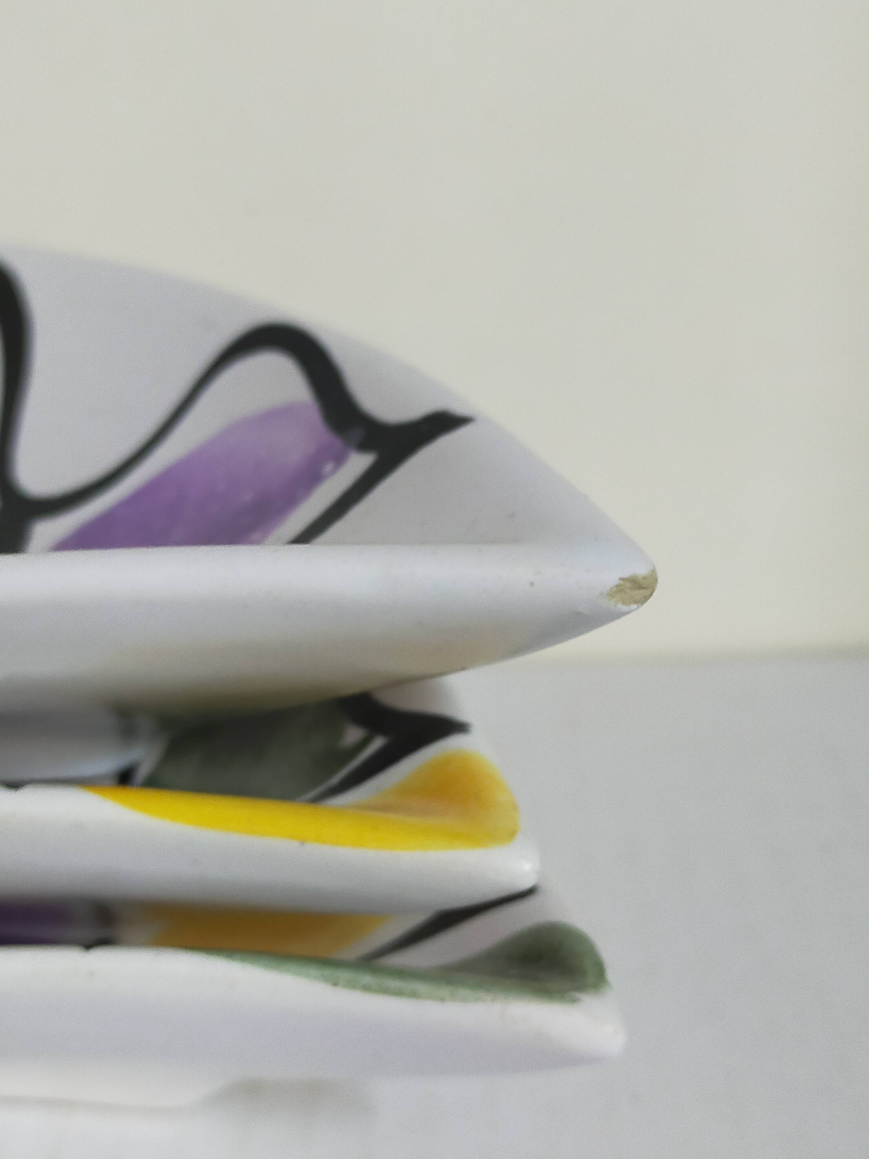 Three vintage free-form ceramic ravine dishes from the 1950s