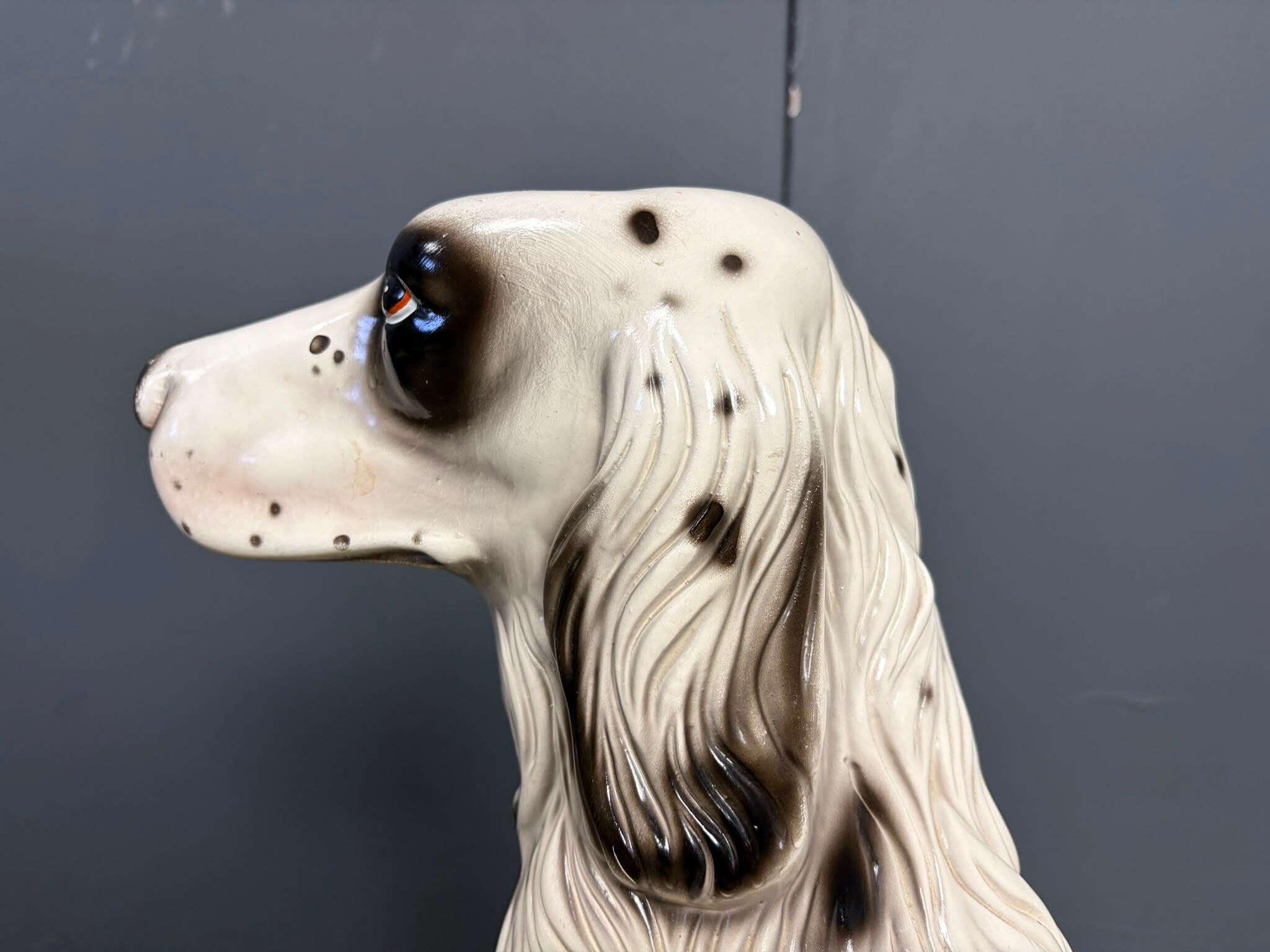 Sculpture en terre cuite d'un Setter anglais, années 1970