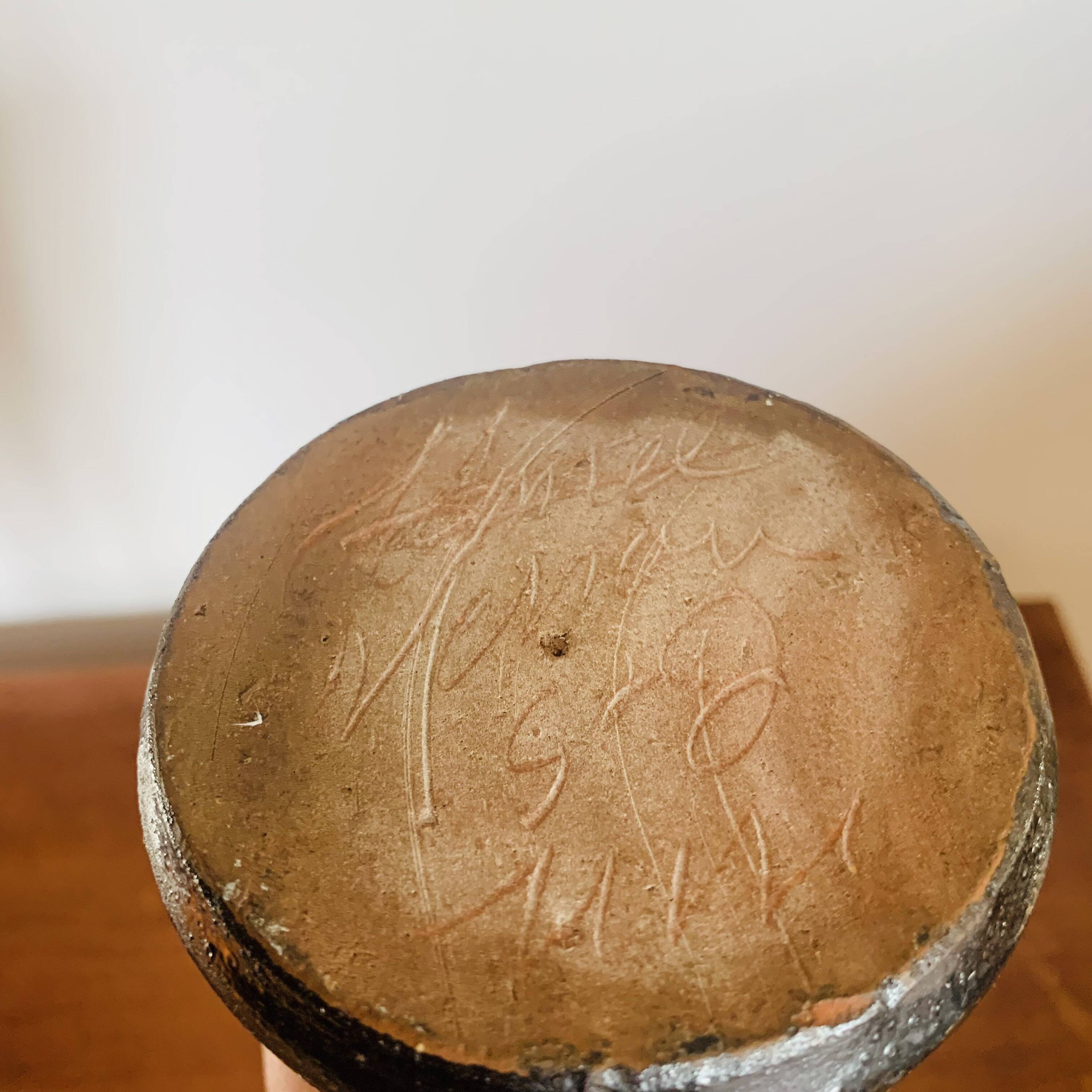 Glazed earthenware vase