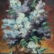 Peinture signée "Bouquet de lilas".