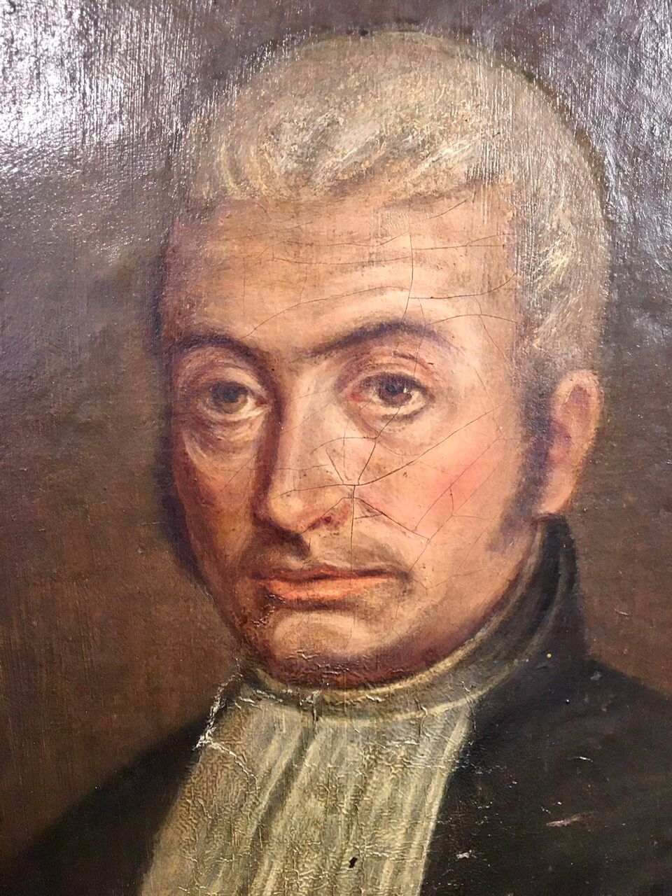 Ancient painting, portrait of a man of law, 19th century
