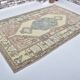 Handmade wool Oushak rug sku 3551
