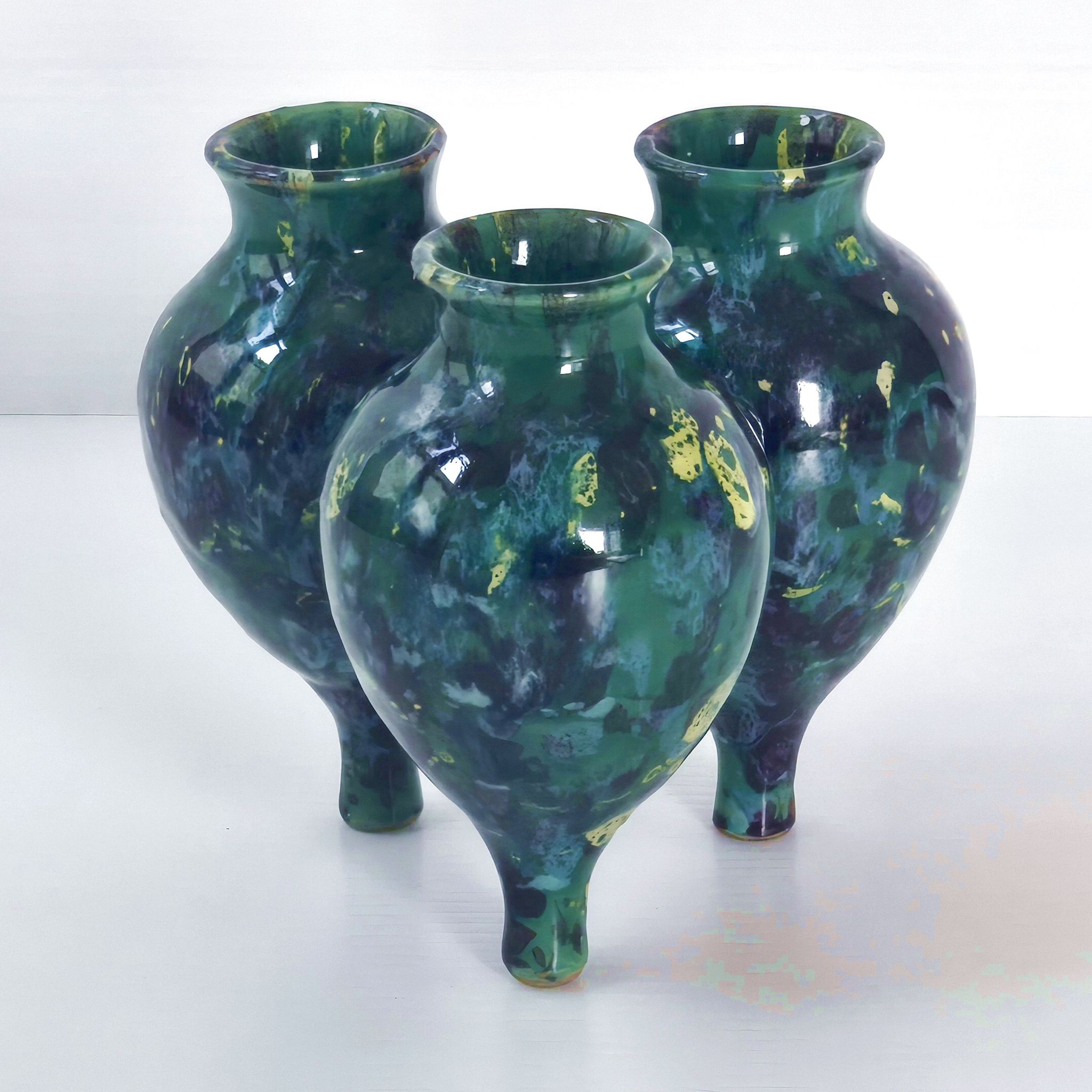 Vase triple soliflore vintage 1950