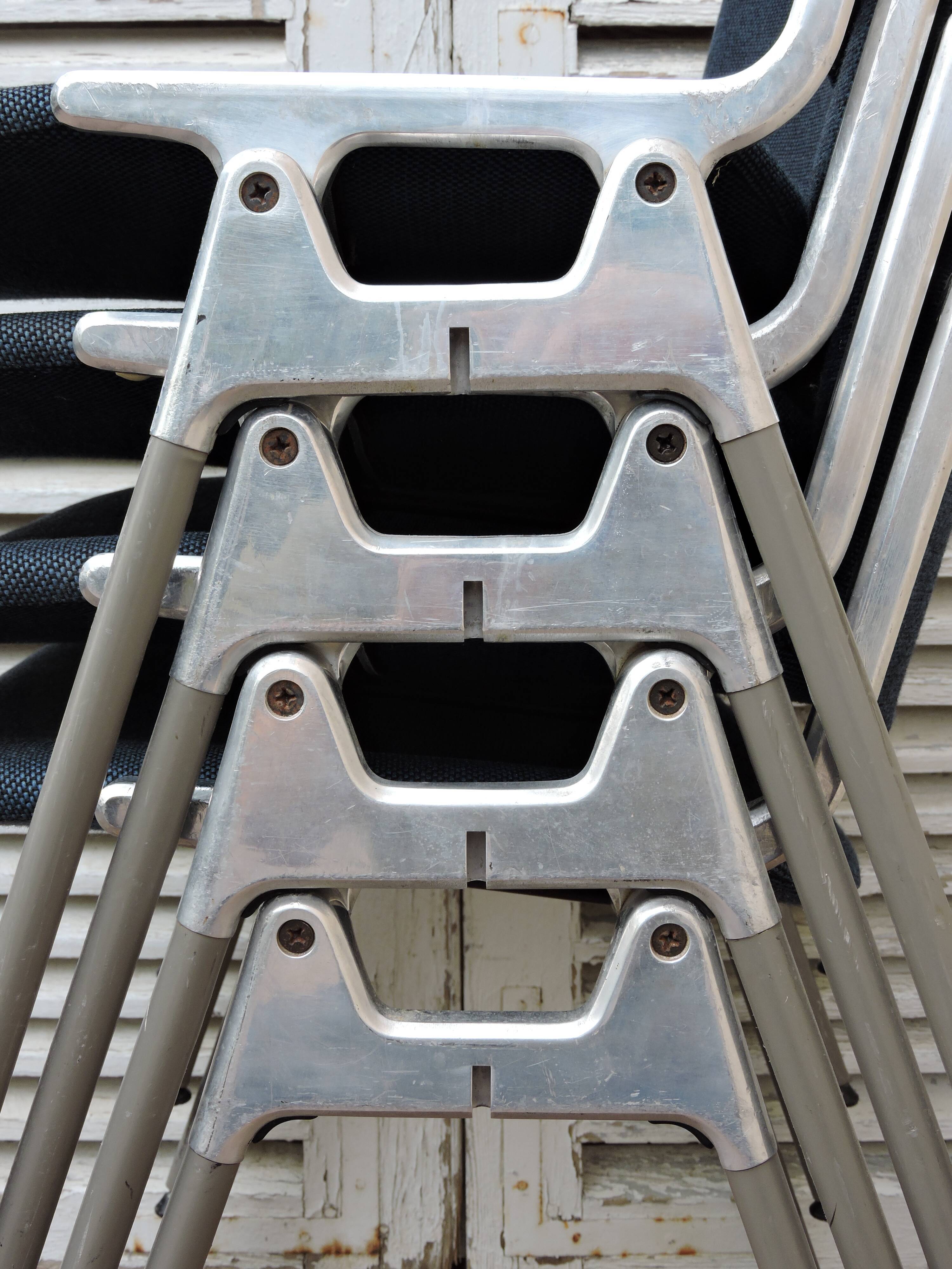 Series of 4 chairs DSC 106 Castelli by Piretti 1972