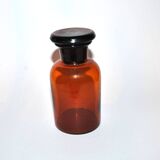 Bouteille d'apothicaire ancien Flacon pharmacie en verre marron