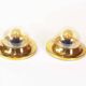Pair of 1970’s petite brass & glass wall lights