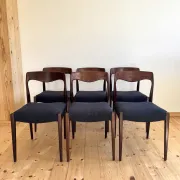 Lot de 6 chaises scandinaves vintage 60’s