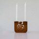 Scandinavian Modern Candle Holder in Wood by Gunnar Kanevad, Sweden, Organic Shape