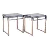 Pair of plexiglass tables, 1980s