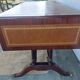English desk and lyre chair, leather, extensions.