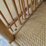 Vintage rattan bookcase