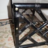 Table basse en rotin noir