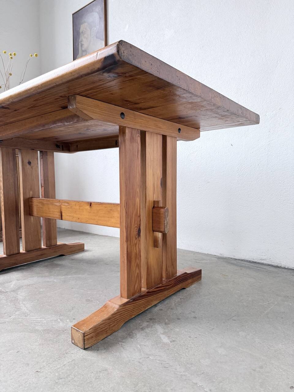 Mountain furniture table made of solid pine