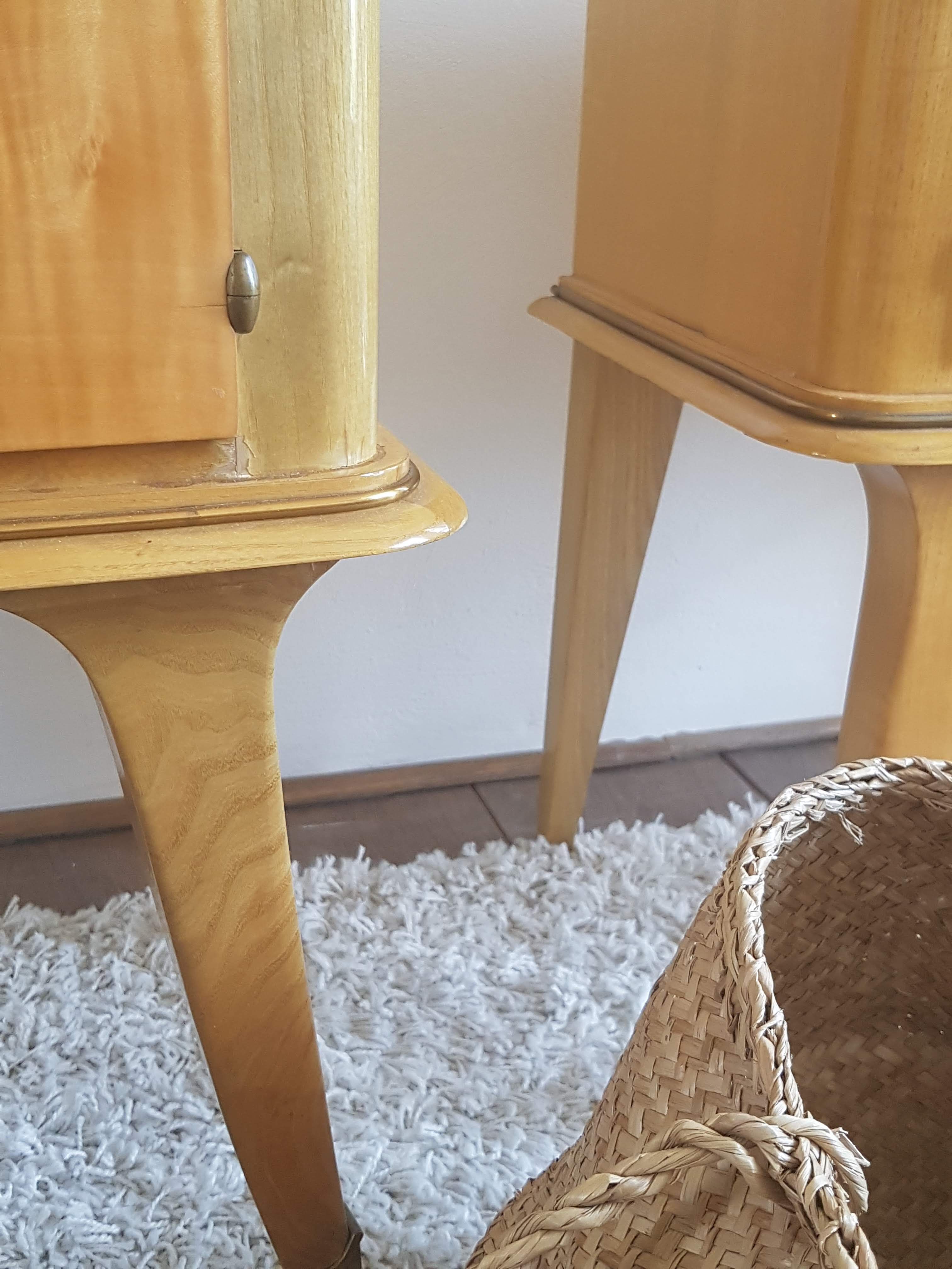 Pair of bedside tables-compass-circa 1960-Scandinavian spirit
