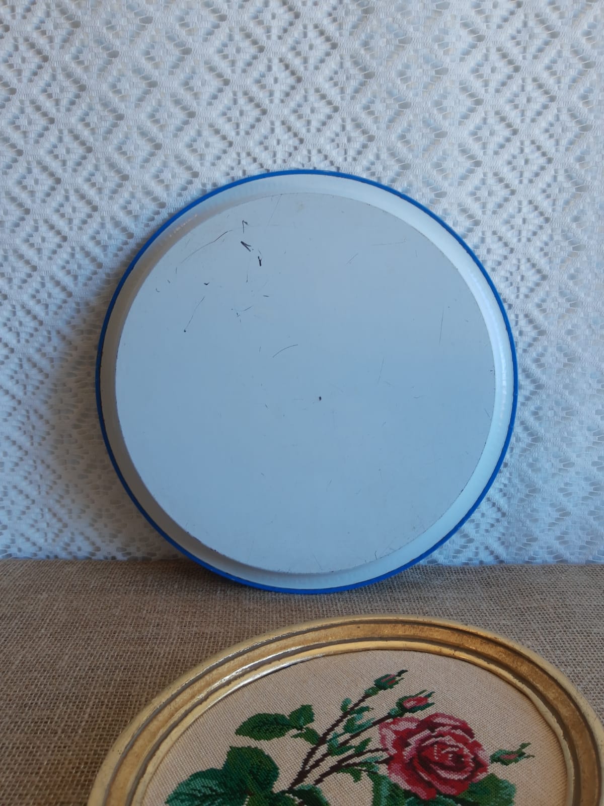 Vintage Maxwell France Round Metal Advertising Tray