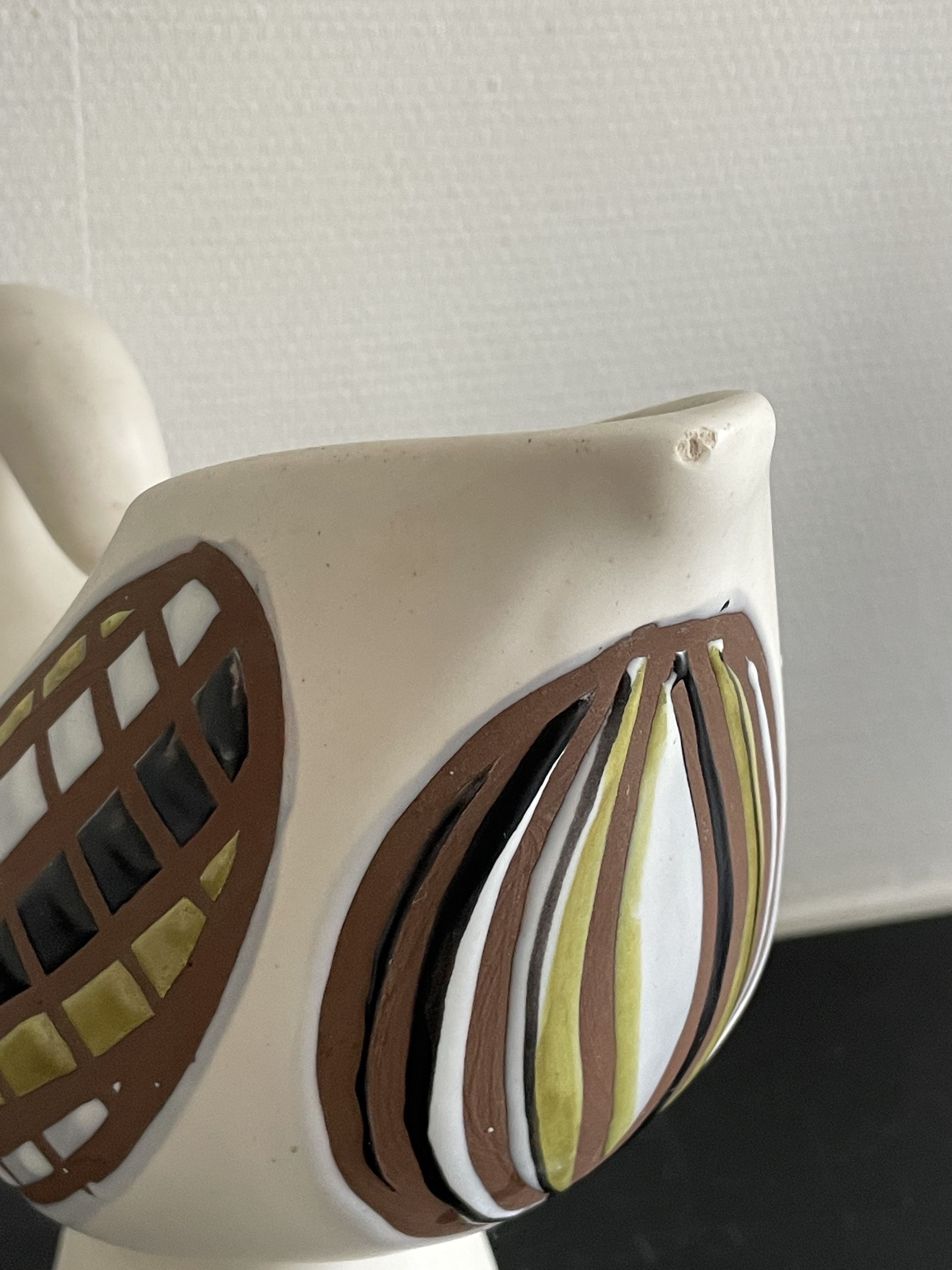 Rare zoomorphic ceramic “Bird” vase by Roger Capron, Vallauris, circa 1950