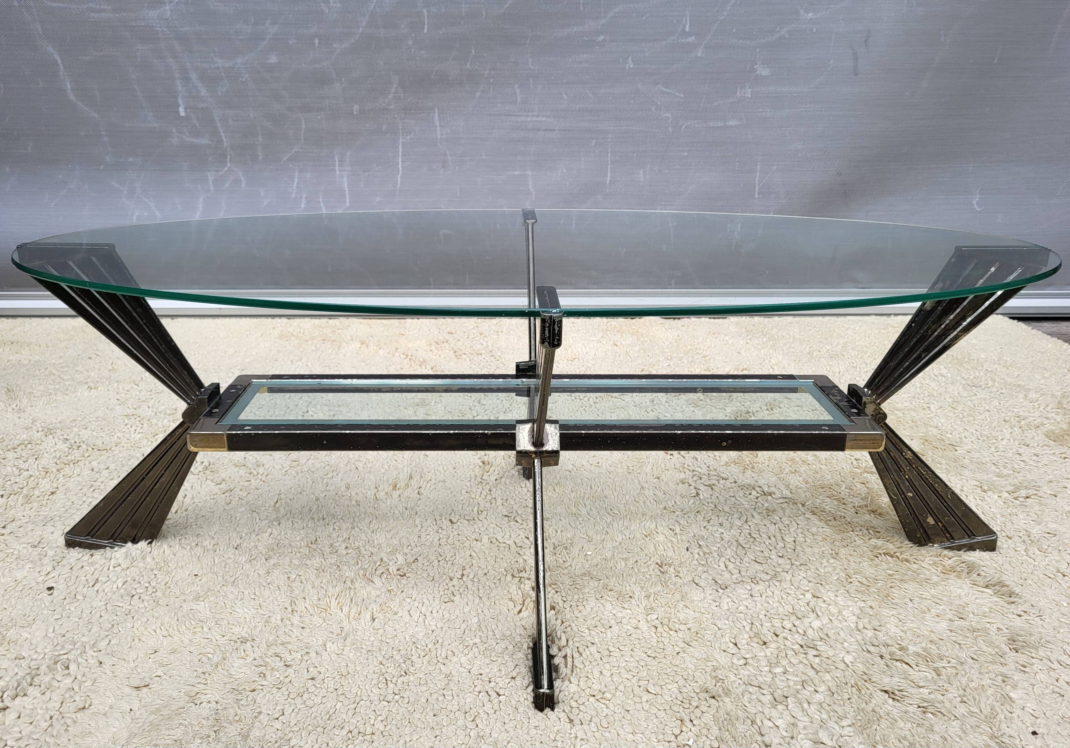 Art Deco oval coffee table 1940