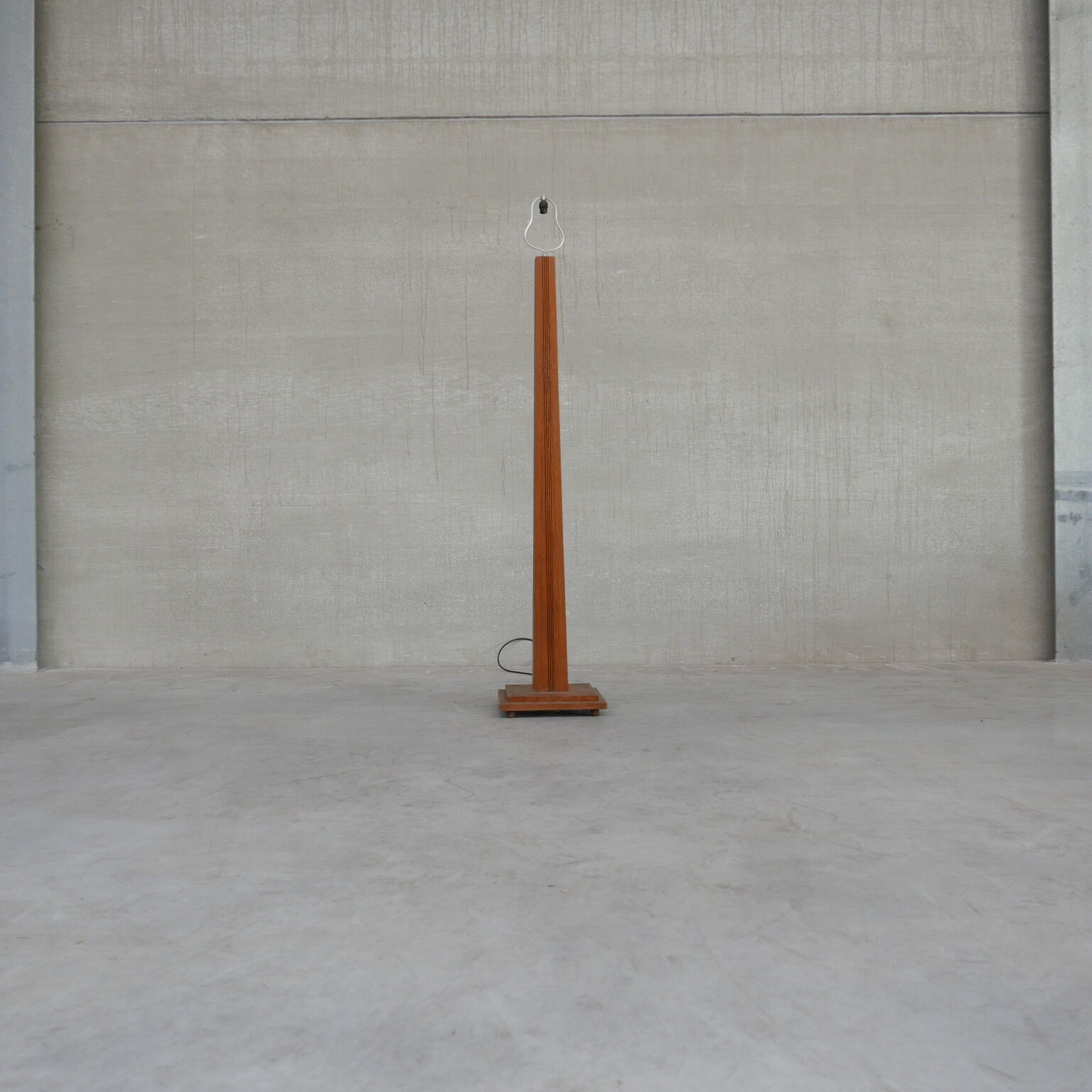 Art deco french oak floor lamp